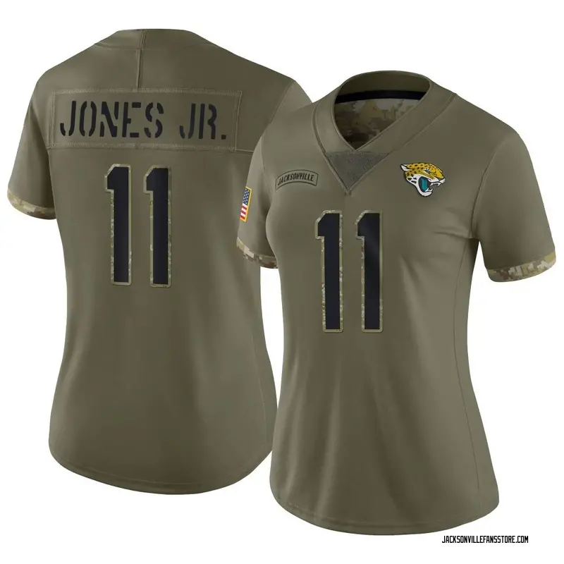 Women's Olive Limited Marvin Jones Jr. Jacksonville 2022 Salute To Service Jersey