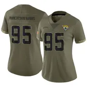 Women's Olive Limited Roy Robertson-Harris Jacksonville 2022 Salute To Service Jersey