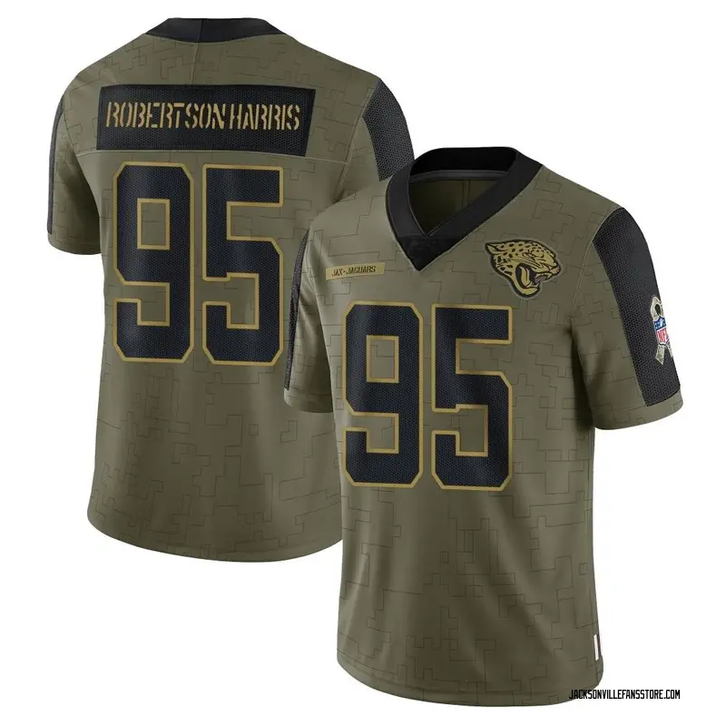 Youth Olive Limited Roy Robertson-Harris Jacksonville 2021 Salute To Service Jersey